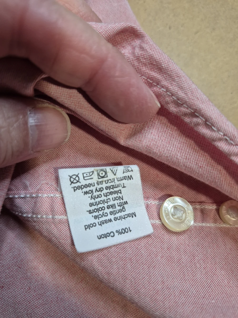 Men's Casual Pink 1/4 Button-Down Shirt with Pocket 4337/6